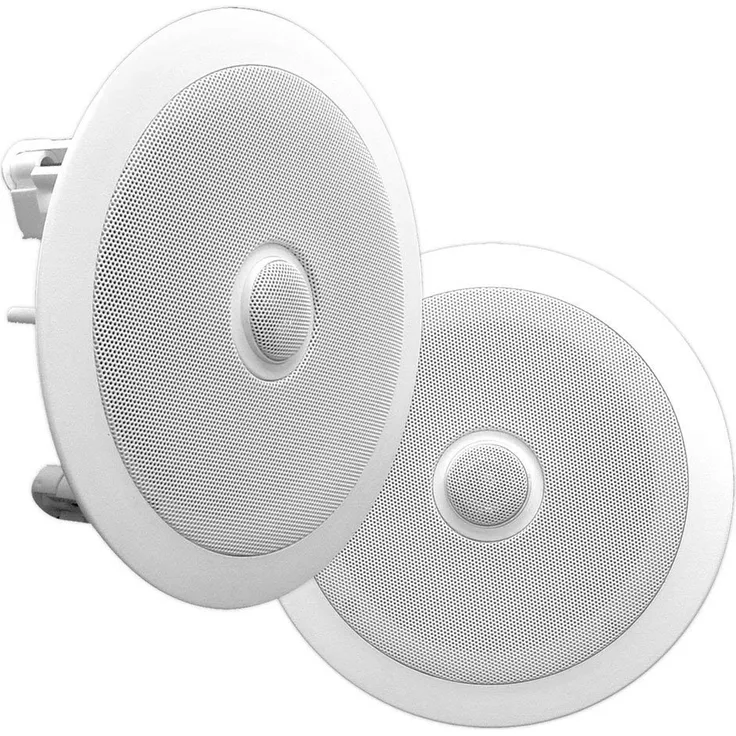 Pyle PDIC60 - Lautsprecher (2.0 Kanäle, Verkabelt, Terminal, 125 W, 65-22000 Hz, Weiß)