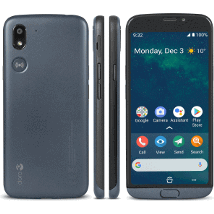 Doro 8050 Smartphone 13,72cm (5,4 Zoll) Farbdisplay, 16GB interner Speicher, 2GB RAM, Android, Grau – Bild 4