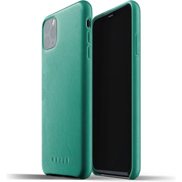 Mujjo Leder Hülle, geeignet für Apple iPhone 11 Pro Max Grün - MUJJO-CL-003-AG