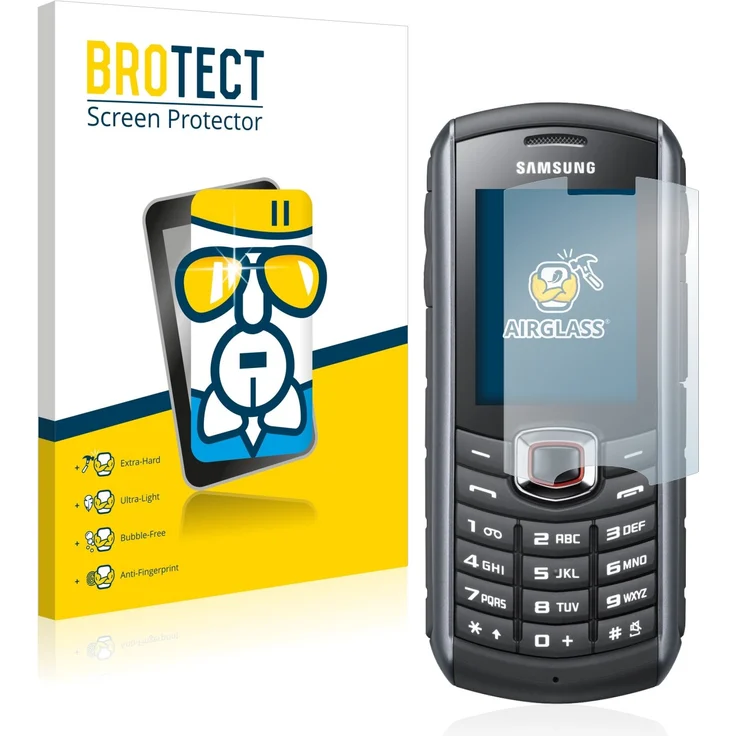 BROTECT AirGlass Flexible Glasfolie für Samsung GT-B2710 Panzerglasfolie Schutzfolie Glas Folie – Klar, Extrahart