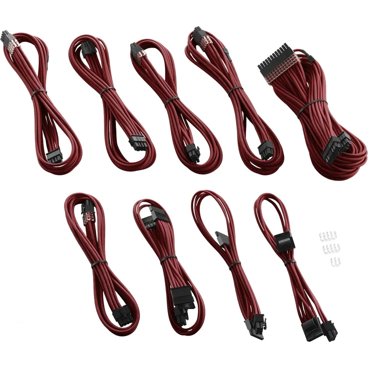 CableMod PRO Series ModMesh C-Series AXi, HXi & RM Cable Kit - Stromkabelkit - geformt - Blood Red (CM-PCSI-FKIT-NKBR-R)
