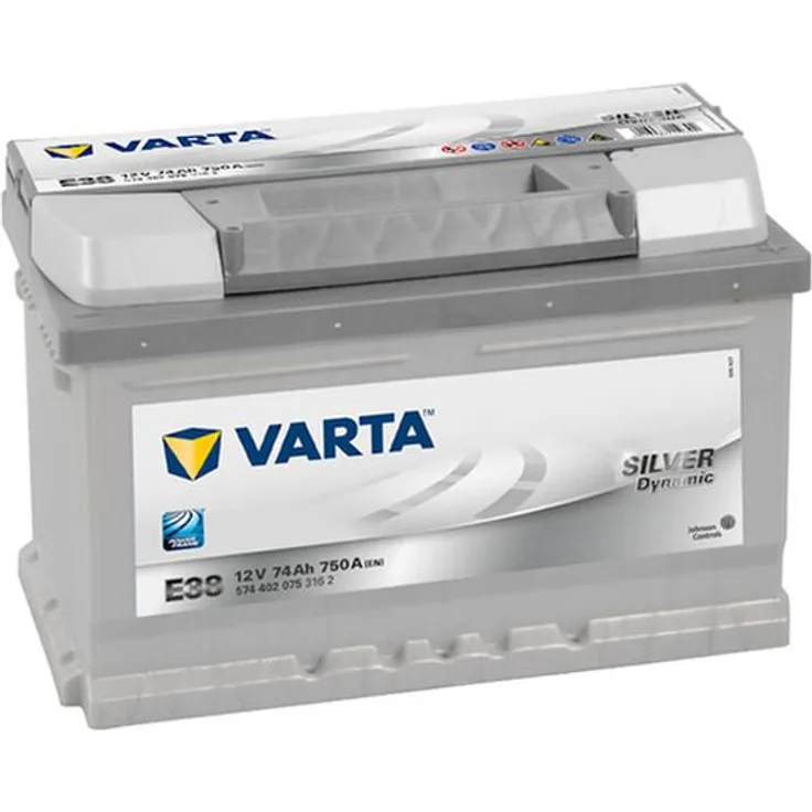 Starterbatterie Varta Silber Dynamische 12V 74Ah L3B E38 - 750A 574 402 075