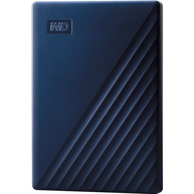 WD My Passport for Mac WDBA2D0020BBL - Festplatte - verschlüsselt - 2 TB - extern (tragbar) - USB 3.2 Gen 1 - 256-Bit-AES - Mitternachtsblau (WDBA2D0020BBL-WESN) – Bild 3