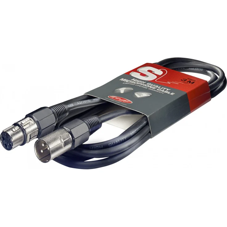 Mikrofonkabel High Quality - 3 Meter - 1x XLR Male - 1x XLR Female – Bild 1