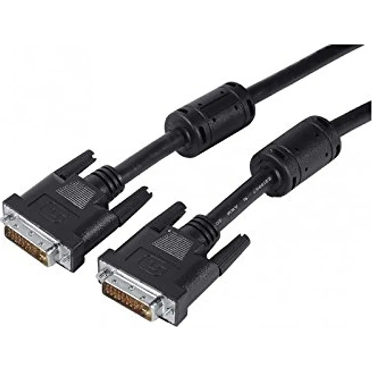 DVI Monitorkabel, Duallink, 24+1pol DVI-D St./St., 2,0 m Zum Anschluss von Monitoren und Beamern mit DVI-Anschluss an DVI-Grafikkarten (127503)