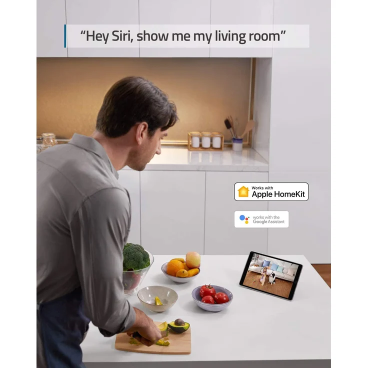 eufy Security Indoor Cam 2K Überwachungskamera für Innenbereiche, Plug-In Schwenk-Neige-Sicherheitskamera, IP Kamera, Personenerkennung, mit Sprachassistent, Bewegungssensor, HomeBase nicht kompatibel, weiß – Bild 5