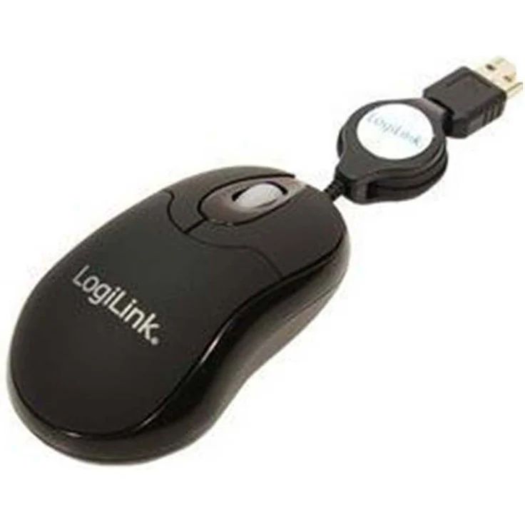 LogiLink Maus optisch USB Mini mit Kabeleinzug – Bild 1