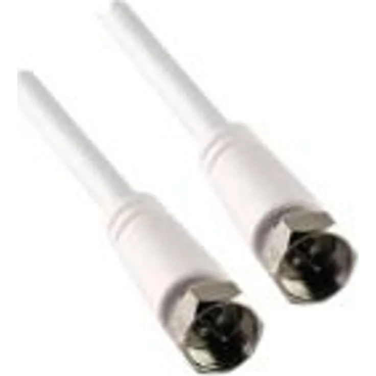 SCHWAIGER -KVC250 052- SAT-Anschlusskabel 75 dB- 5 m-F-Stecker > F-Stecker- 2-Fach Schirmung- 75 Ohm-digital, HDTV, DVB-S-S2- weiß