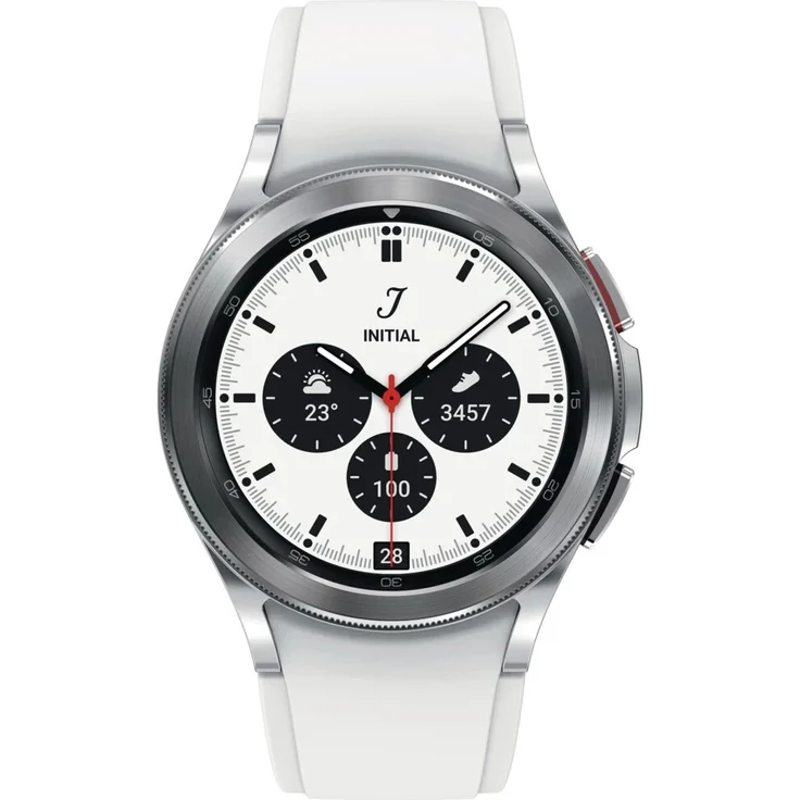 Samsung Galaxy Watch4 Classic LTE Smartwatch Unisex, 42mm, Edelstahlgehäuse, Silver – Bild 2