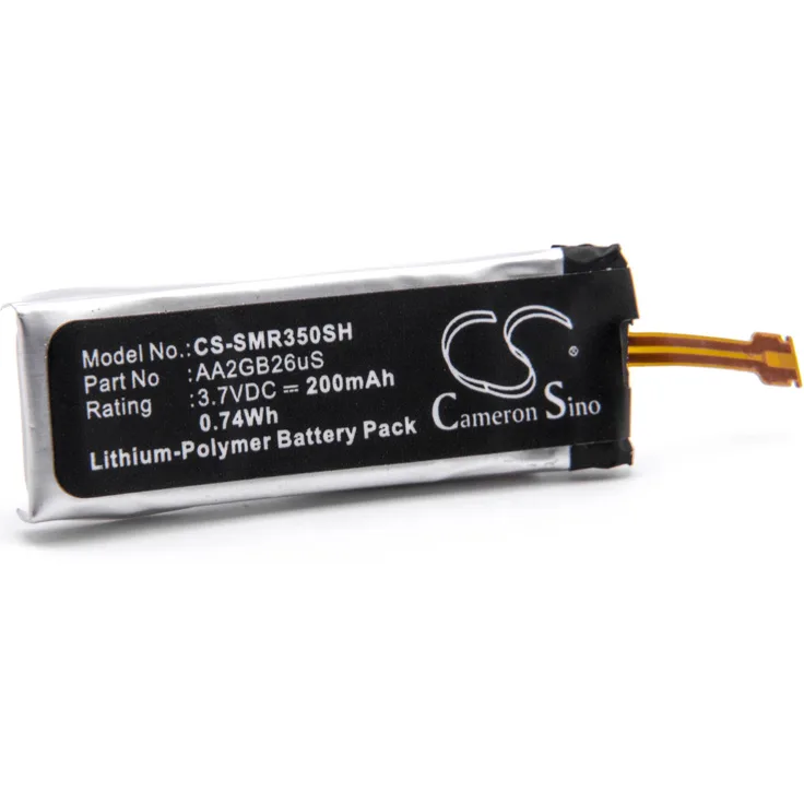 VHBW Li-Polymer Akku 200mAh (37V) passend für Smartwatch Uhr Fitnessarmband Samsung Galaxy Gear Fit R350, SM-R350