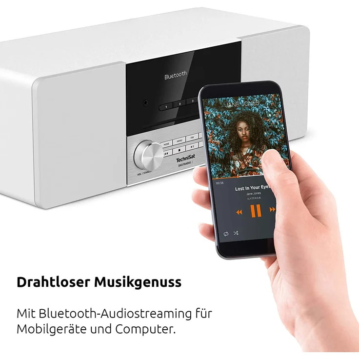 TechniSat DIGITRADIO 3 CD-Radio mit Bluetooth, OLED-Display, Wecker, weiß – Bild 5