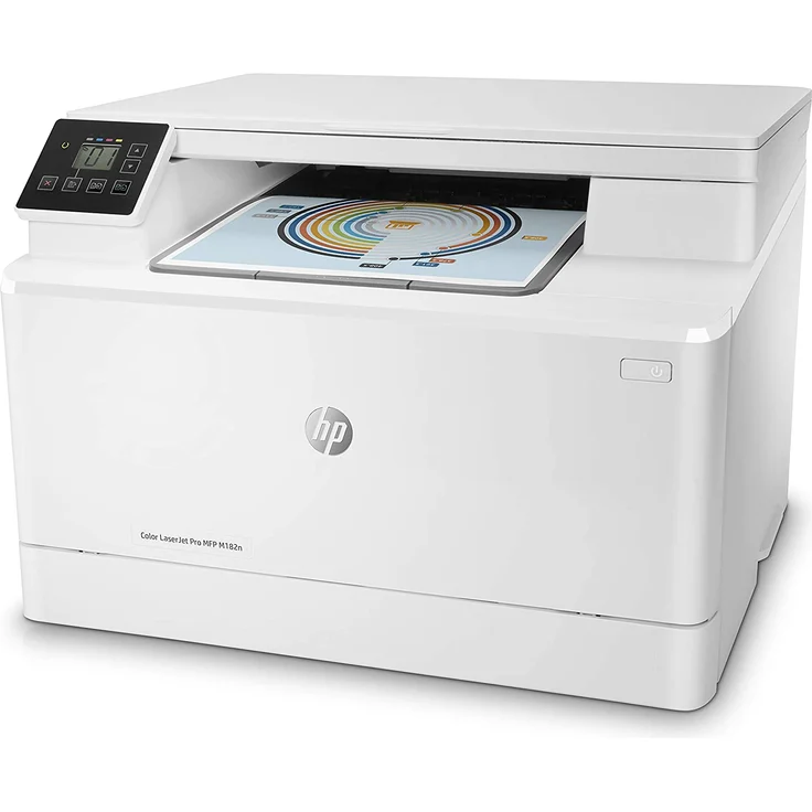HP Color LaserJet Pro MFP M182n (3-in-1) Multifunktionsdrucker - (Laser) Farbe, Druckgeschwindigkeit: 16 s/w, 4 Farbe, Auflösung: 600 x 600, USB, LAN, AirPrint, Cloud Print (7KW54A) – Bild 3