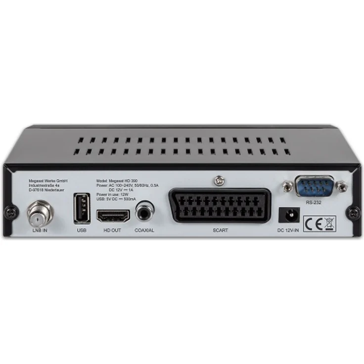 Megasat HD 390 DVB-S/S2, HDMI, EPG, Aufnahmefunktion, schwarz – Bild 3