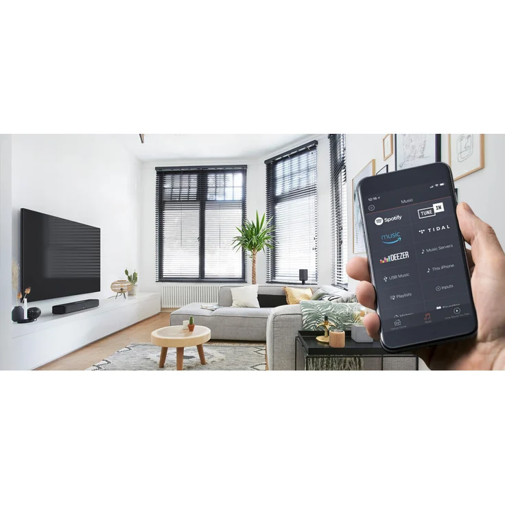 Denon Home 550 2.0 Soundbar ohne Subwoofer, Dolby Atmos, Amazon Alexa, kabellos/kabelgebunden, geeignet für TV, schwarz  – Bild 17