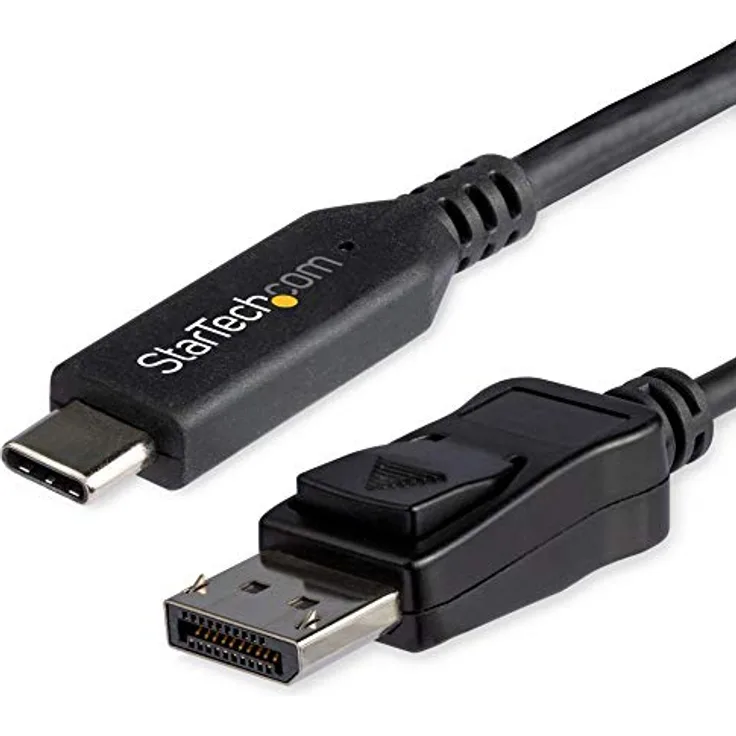 StarTech.com CDP2DP146B USB-C auf DisplayPort-Kabel (1,8 m, 8K 30Hz, HBR3, USB-C-Adapter, Thunderbolt 3-kompatibel)