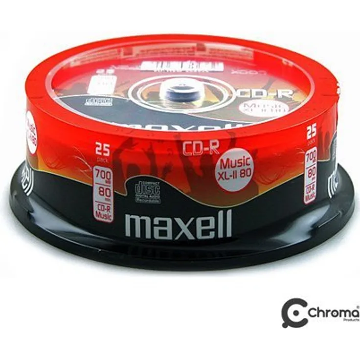 25 Maxell CD-R 700MB Music XL-II 80 in Cake