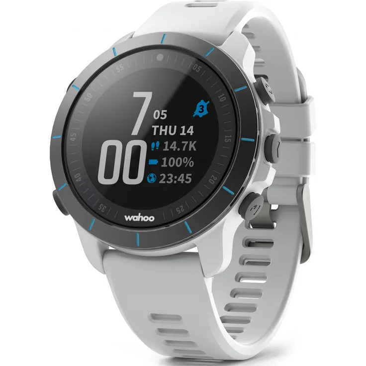 Wahoo Element Rival Smartwatch Unisex, 46,5mm, Kunststoff, Keramikgehäuse, Kona White