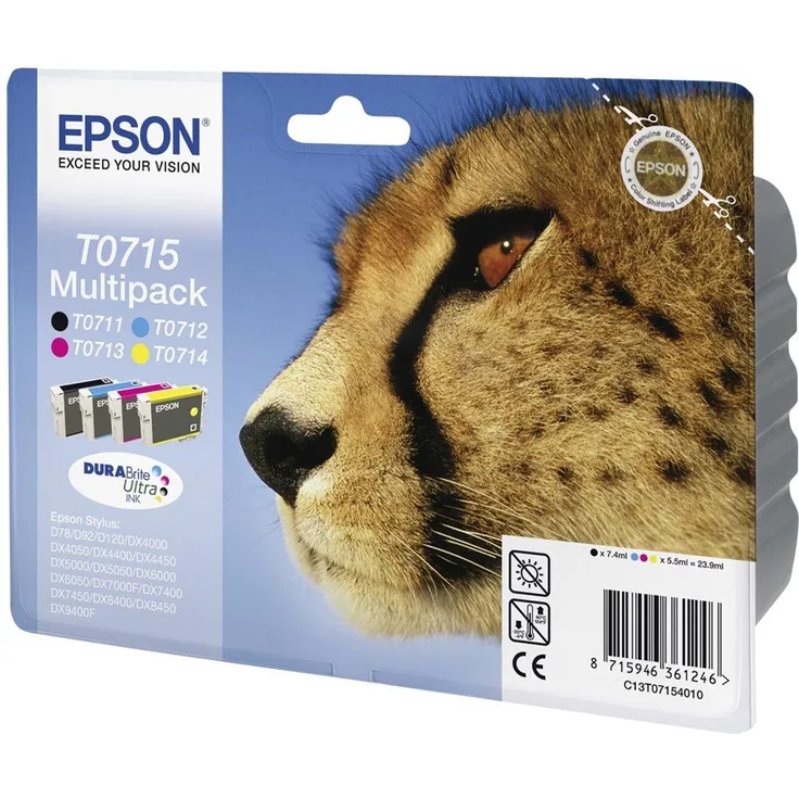 Epson Multipack 4 Farben T0715, DURABrite Ultra Ink (C13T07154010)