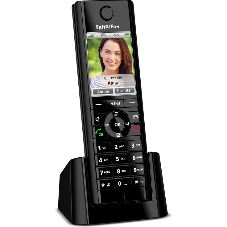 AVM FRITZ!Fon C5 DECT-Komforttelefon (hochwertiges Farbdisplay, HD-Telefonie, Internet-Komfortdienste, Steuerung FRITZ!Box-Funktionen), VoIP-Telefon, schwarz – Bild 6