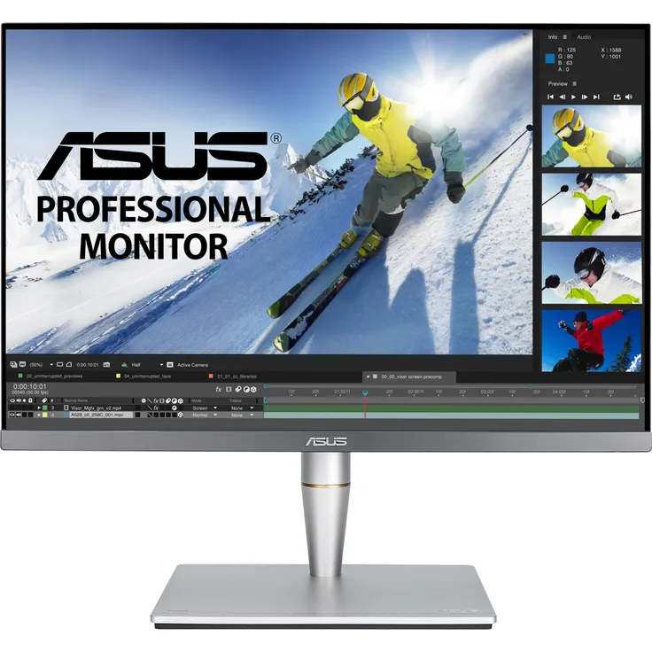 ASUS PA24AC 61,2 cm (24,1 Zoll) Monitor (WUXGA, HDMI, DisplayPort, HDR-10, 5ms Reaktionszeit) schwarz