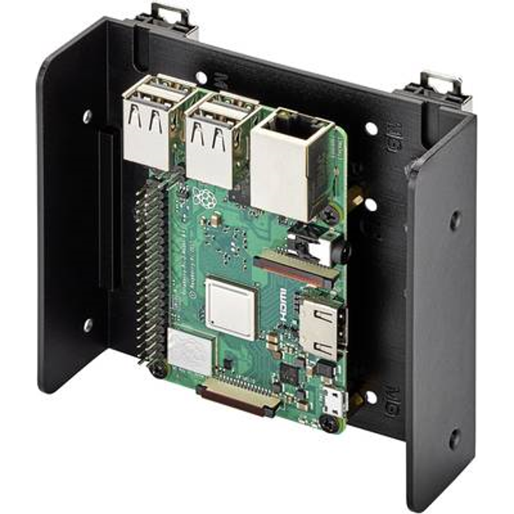 Renkforce DIN-Rail-Halterung Passend für: Raspberry Pi, Arduino, Banana Pi zur Hutschienenmontage Schwarz (RF-3795456)