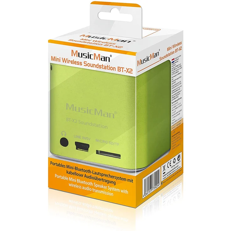 Technaxx MusicMan mini Wireless Soundstation BT-X2 Bluetooth-Lautsprecher mit Kartenleser, grün – Bild 9