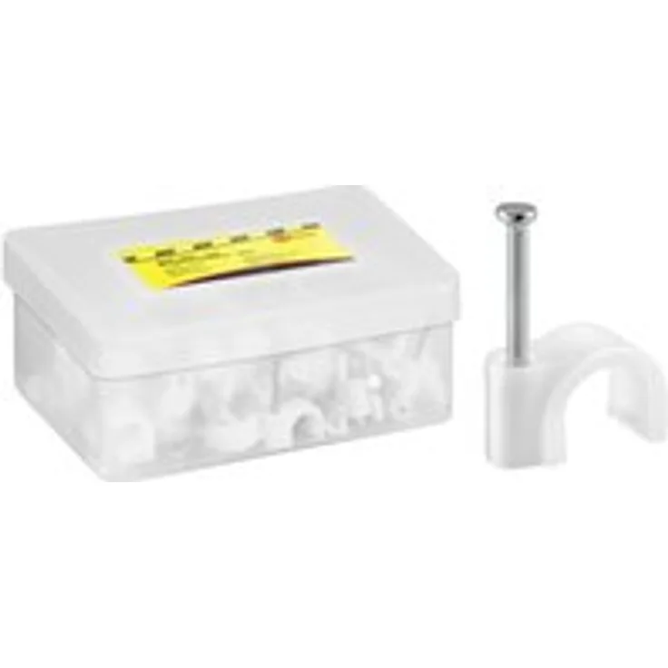 Goobay 17082 Kabelschelle für Kabel mit Kabeldurchmesser bis max. 10,0 mm weiß (100 Stück) - Preisvergleich