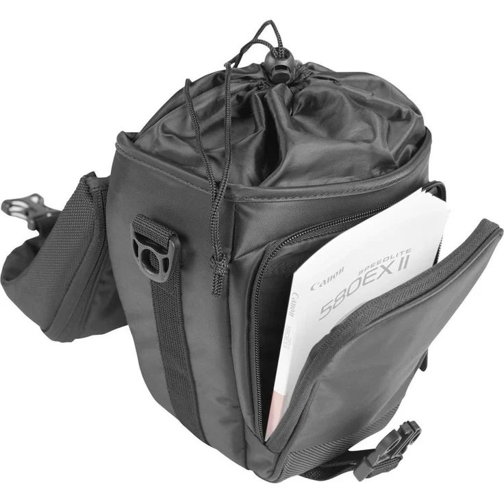 Mantona Colt DSLR Kamera Tasche für Spiegelreflex, SLR, Kompaktkamera, Systemkamera, Schultertasche Umhängetasche mit Platz für Zubehör, wasserdicht, schwarz – Bild 2