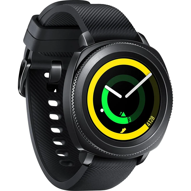 Samsung Gear Sport Smartwatch GPS, Unisex, 42mm, Edelstahlgehäuse, Schwarz – Bild 1