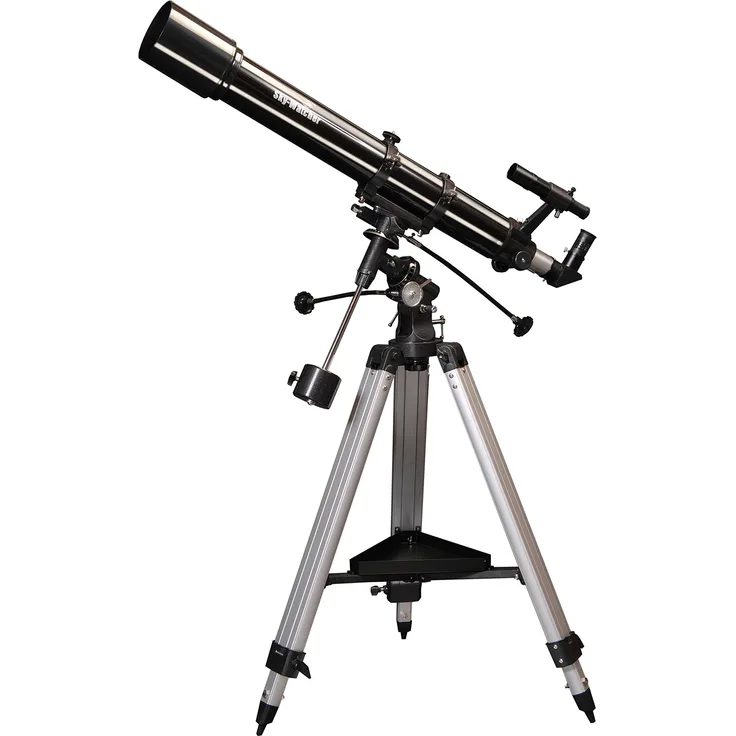 Sky-Watcher Evostar-90 (EQ-2) (90mm (3,5 Zoll), f-900) Refraktor Teleskop Silber