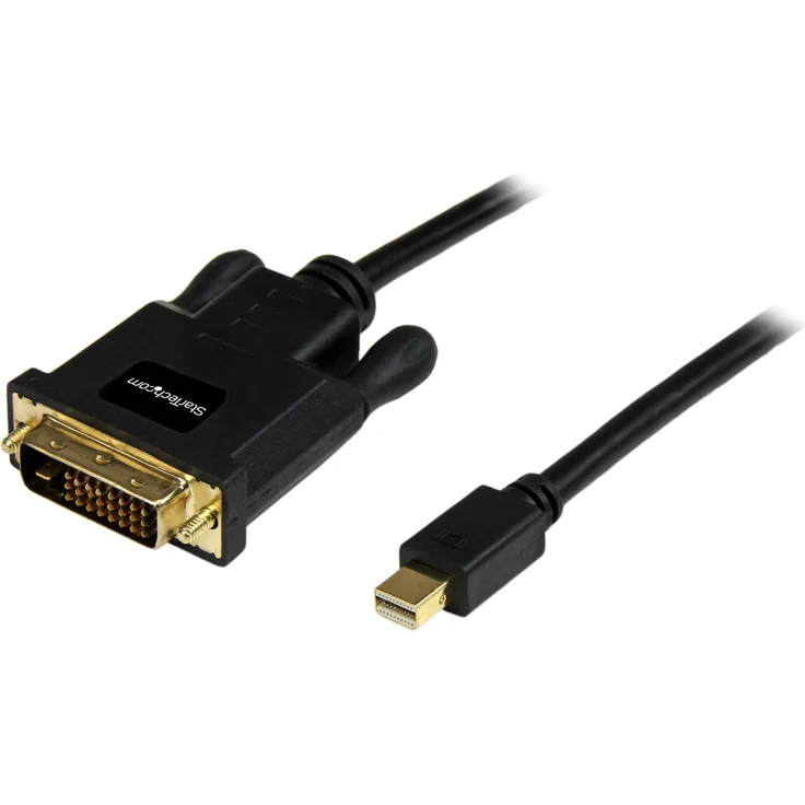 StarTech.com 1,8m Mini DisplayPort auf DVI Kabel (Stecker-Stecker), mDP zu DVI Adapter - Konverter für PC - Mac, 1920x1200, Schwarz