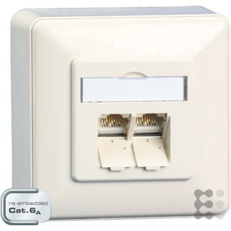 BTR NETCOM 130C380002-I Steckdose RJ-45 Weiß - Steckdosen (RJ-45, 6a, Weiß)