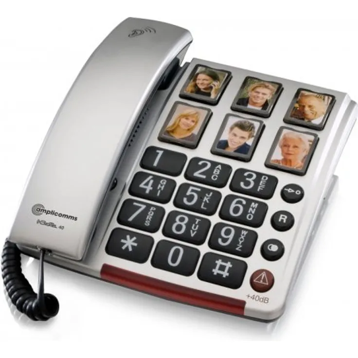 Amplicomms BigTel 40 Plus Analog-Telefon schwarz, grau