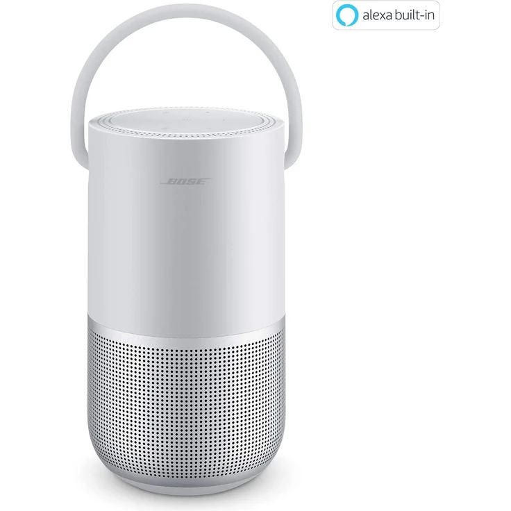 Bose Portable Home Speaker Multiroom-Lautsprecher mit Alexa, Google Assistant, Webradio, spritzwassergeschützt, geeignet für Indoor, Outdoor, silber – Bild 3