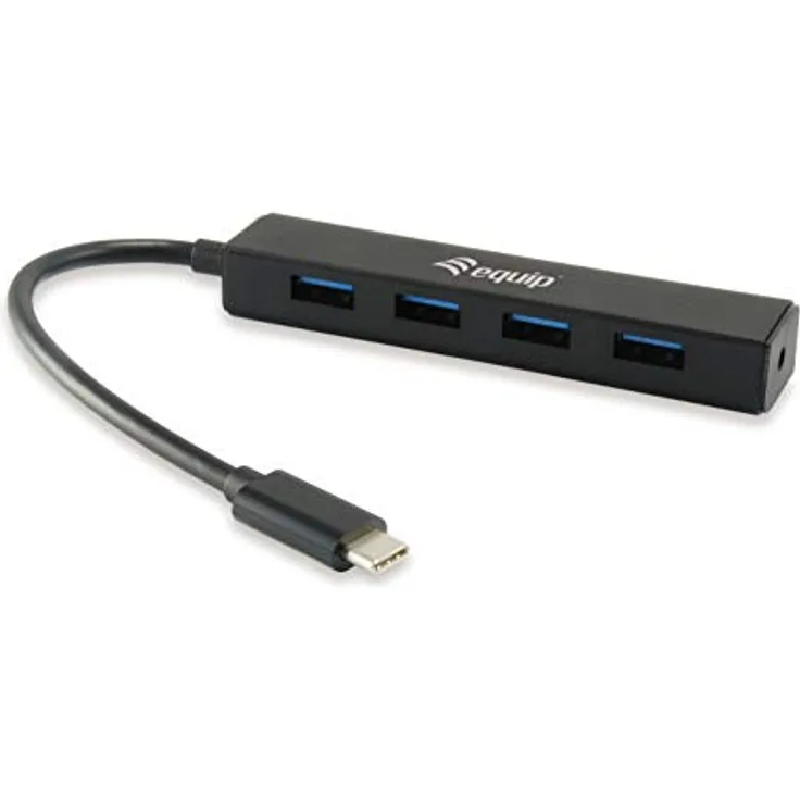 Equip USB-Hub USB3.1-C zu USB3.0, 4Port, schwarz (128954)