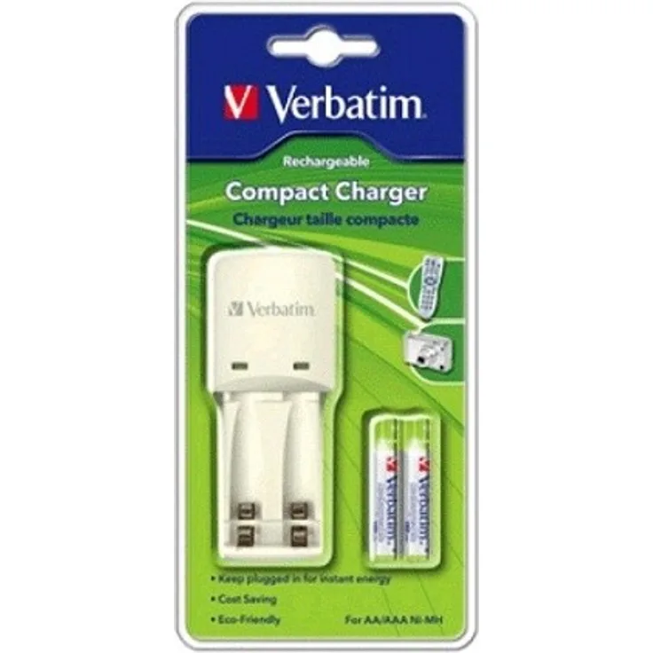 Verbatim Compact Charger  inkl. 2  NiMH Micro Akkus
