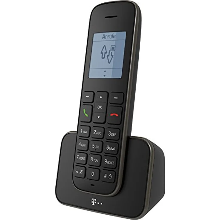 Telekom Sinus 207 Schnurlostelefon DECT analog, schwarz – Bild 1