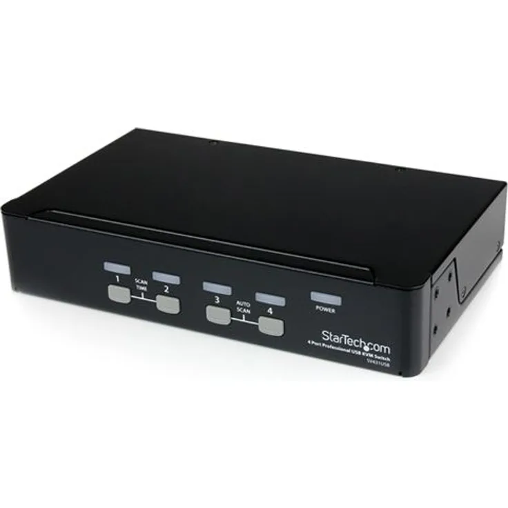 StarTech 4 Port VGA USB KVM Switch mit Hub - Professioneller VGA KVM Umschalter (SV431USB)