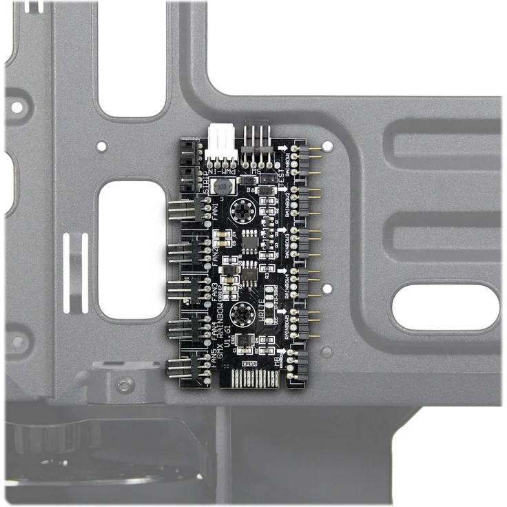 Inter-Tech X-608 Infinity Micro Infinity-Mirror Tower-Gehäuse, schwarz, Tempered – Bild 6