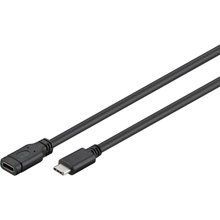 Goobay USB 3.0 SuperSpeed Kabel 1 m, Schwarz, 1 m - USB-C-Stecker > USB-C-Buchse (45393)