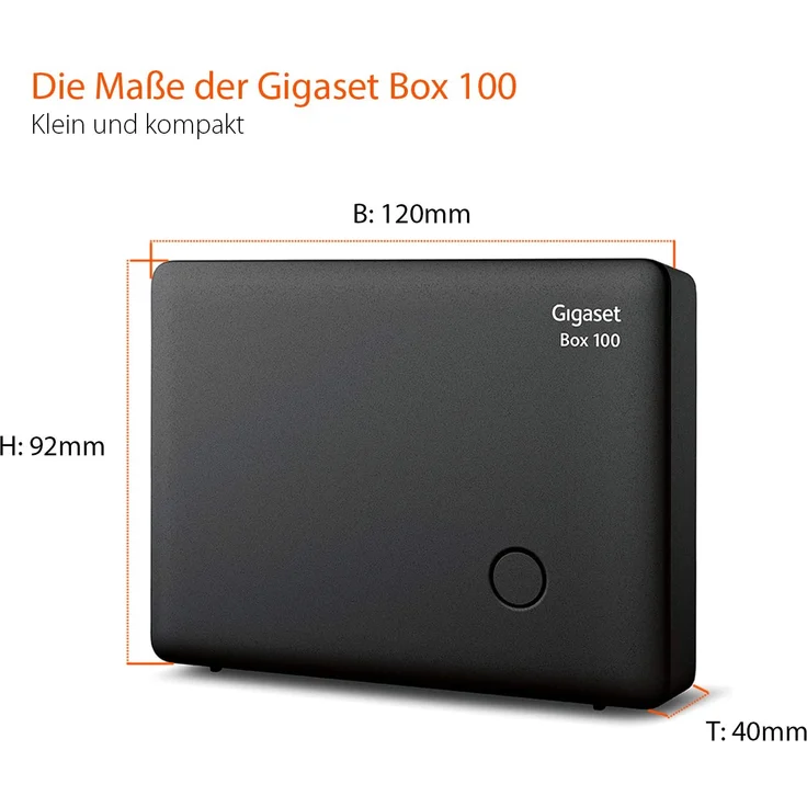 Gigaset Box 100 DECT Basisstation für Ihr eigenes Kommunikationssystem mit Gigaset Mobilteilen, Basis unterstützt 6 Mobilteile für den analogen Telefonanschluss, schwarz – Bild 6