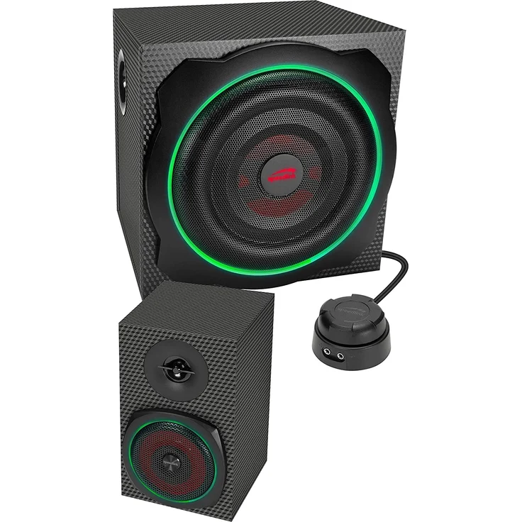 Speedlink GRAVITY CARBON RGB 2.1 Subwoofer Lautsprechersystem - 120W Peak-Power, Bluetooth-Verbindung zum Smartphone-Tablet - schwarz Subwoofer schwarz – Bild 7