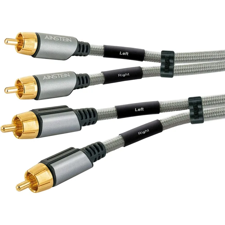 AINSTEIN Audio Cinch Kabel 2,5m, 2x Cinch Stecker - 2x Cinch Stecker