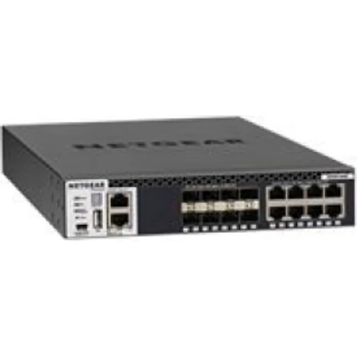 Netgear M4300-8X8F Stackable mgd.Switch mit 16x10G including 8x10GBASE-T und 8xSFP+ Layer 3 XSM4316S SDN-ready Open Flow 1.3 ger (XSM4316S-100NES)