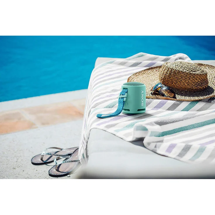 Sony SRS-XB13 Bluetooth-Lautsprecher, tragbar, Extra Bass, 16 Stunden Akkulaufzeit, wasserfest (IP67), Türkis – Bild 5
