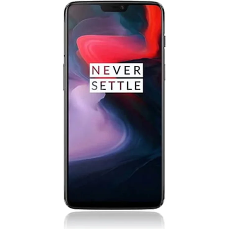 OnePlus 6 Smartphone 15,9cm (6,3 Zoll) AMOLED-Display, 128GB interner Speicher, 6GB RAM, Dual-SIM, Android, Mirror Black - Preisvergleich – Bild 1