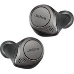 Jabra Elite 75t True Wireless In-Ear Kopfhörer, mit Bluetooth, Mikrofon, Noise Cancelling, Titan schwarz