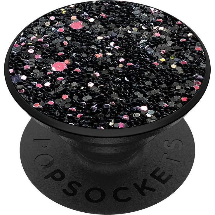 PopSockets PopGrip - Ausziehbarer Sockel und Griff für Smartphones und Tablets mit einem Austauschbarem Top - Sparkle Black – Bild 1