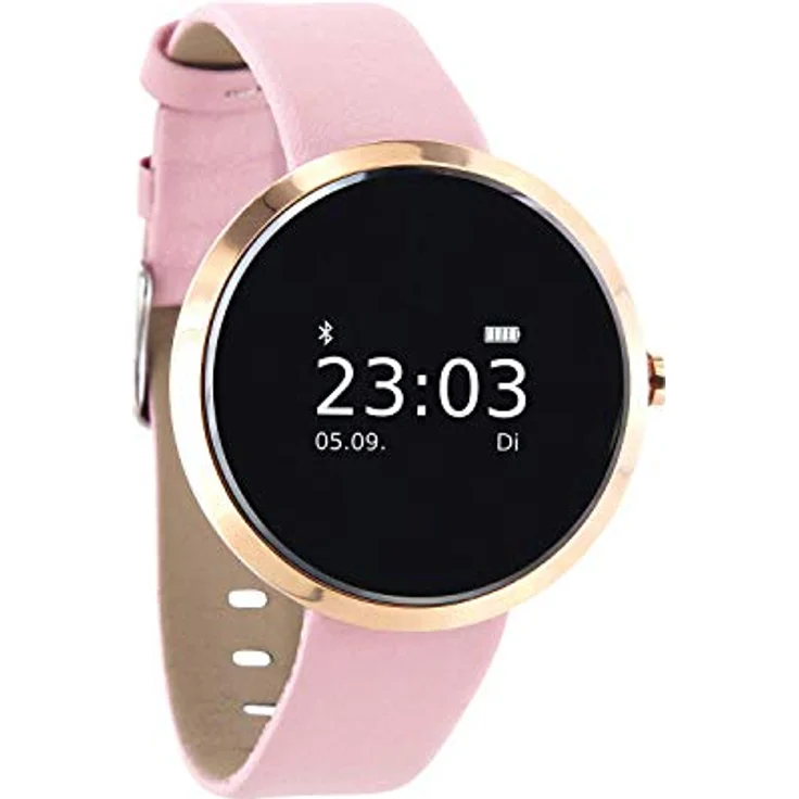 xlyne Siona XW Fit Smartwatch Damen, 43mm, Metallgehäuse, Roségold/Rosa – Bild 1