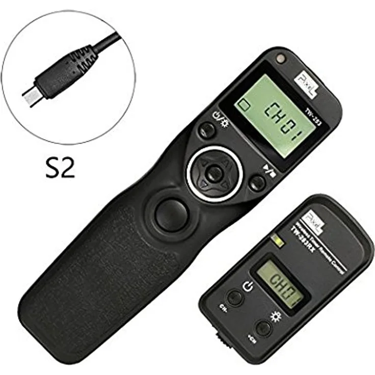 Pixel TW-283S2 LCD Kabellos Timer-Fernauslöser für Sony Micro Single Digitalkamera A7 A7 II A7R A7R II HX300